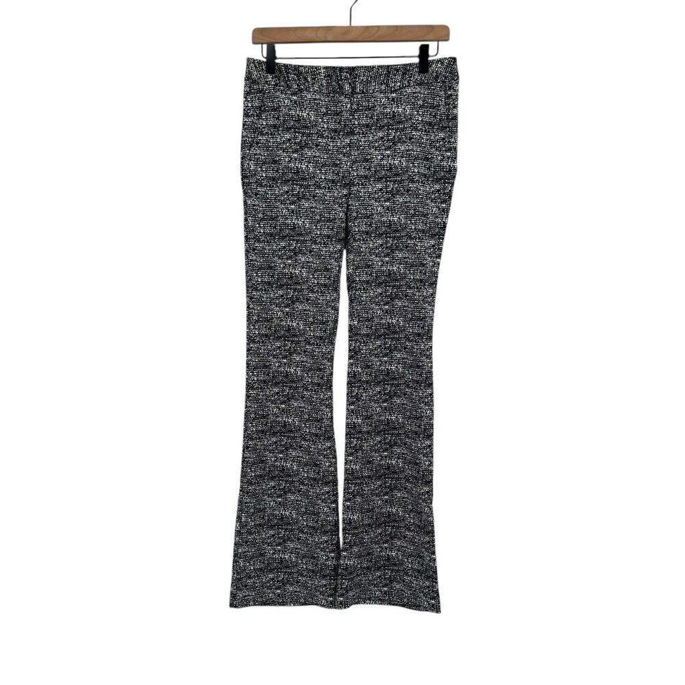 BCBGeneration NWT Black White Peppered Pattern Straight Flare Dress Pants